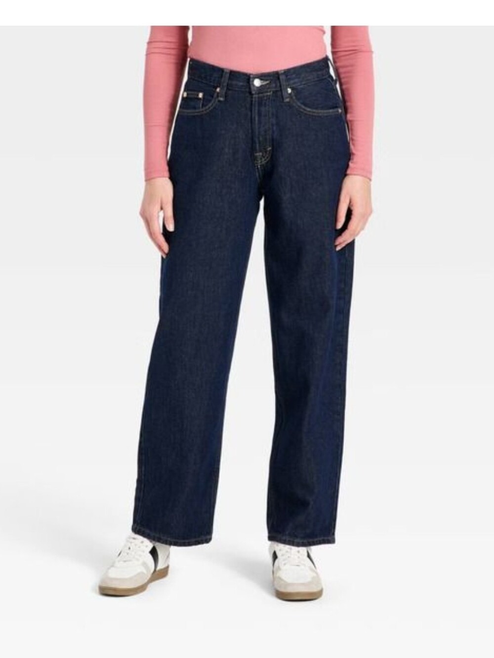 Universal Thread Women's Mid-Rise 90's Baggy Denim Jeans, Size 8 - Dark Wash